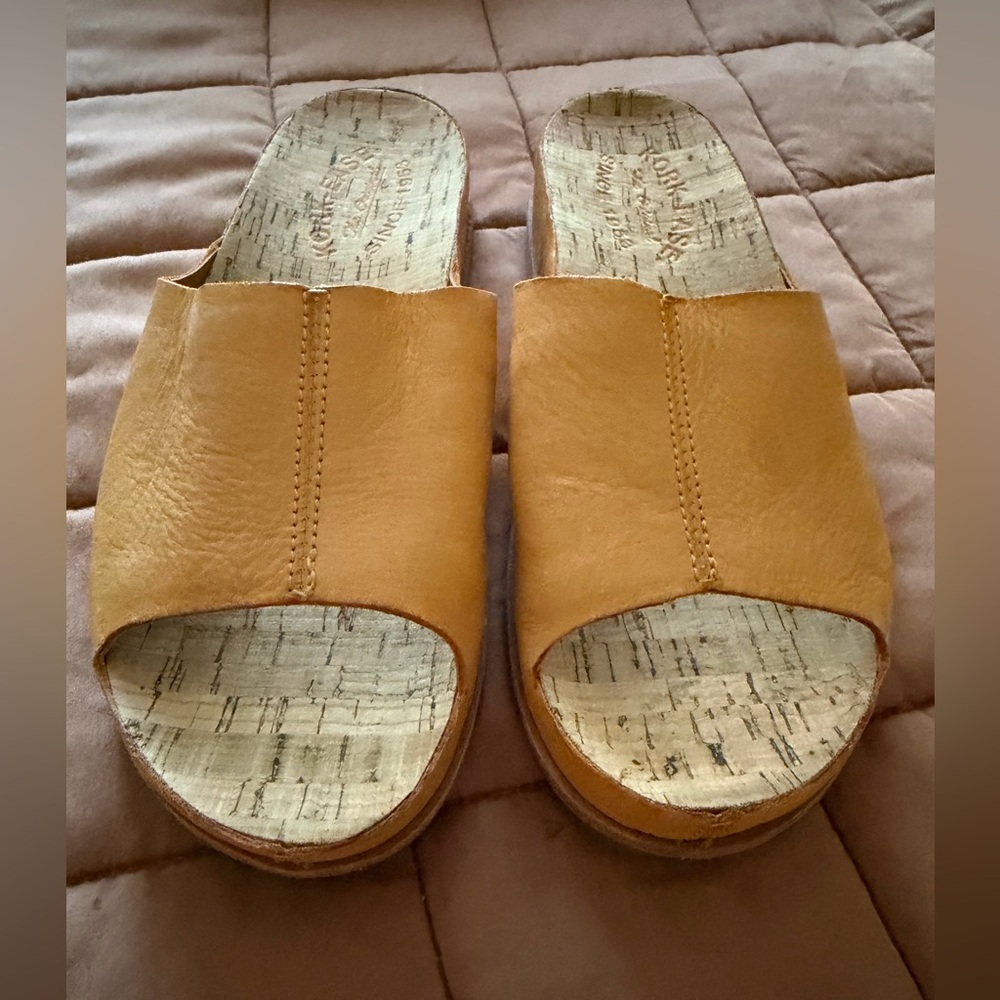 Women's Tan Slide Kork-Ease Tulsi Slide Sandal, like new, size 7